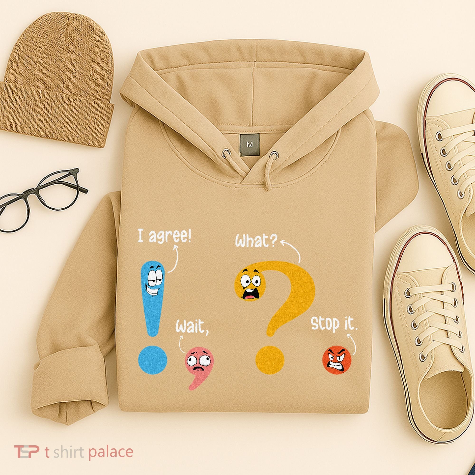 Wait What Stop It I Agree Funny English Grammar Teacher Hoodie