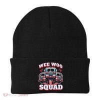 Wee Woo Squad Funny Firefighter Fire Trucks Beanie thumb 0