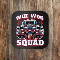Wee Woo Squad Funny Firefighter Fire Trucks Coaster thumb 0
