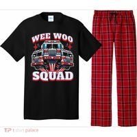 Wee Woo Squad Funny Firefighter Fire Trucks Pajama Set thumb 0
