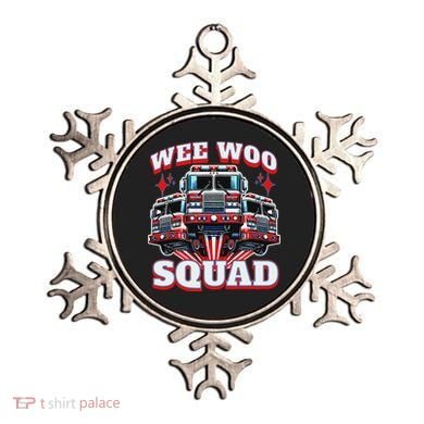 Wee Woo Squad Funny Firefighter Fire Trucks Ornament