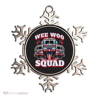 Wee Woo Squad Funny Firefighter Fire Trucks Ornament