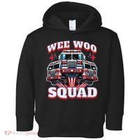 Wee Woo Squad Funny Firefighter Fire Trucks Toddler Hoodie thumb 0