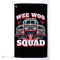Wee Woo Squad Funny Firefighter Fire Trucks Golf Towel thumb 0