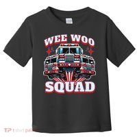 Wee Woo Squad Funny Firefighter Fire Trucks Toddler T-Shirt thumb 0