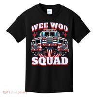 Wee Woo Squad Funny Firefighter Fire Trucks Kids T-Shirt thumb 0
