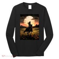 Wild West Sunset Rider Girl Long Sleeve Shirt thumb 0