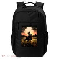 Wild West Sunset Rider Girl Backpack thumb 0