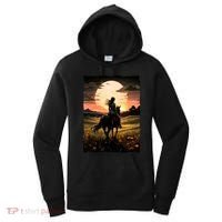 Wild West Sunset Rider Girl Women's Hoodie thumb 0