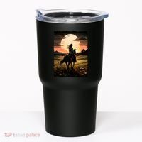 Wild West Sunset Rider Girl Tumbler thumb 0