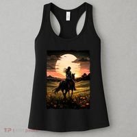 Wild West Sunset Rider Girl Women's Tank Top thumb 3