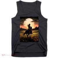 Wild West Sunset Rider Girl Tank Top thumb 0