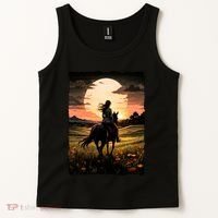 Wild West Sunset Rider Girl Tank Top thumb 2