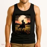 Wild West Sunset Rider Girl Tank Top thumb 3