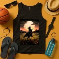 Wild West Sunset Rider Girl Tank Top thumb 4