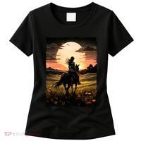 Wild West Sunset Rider Girl Women's T-Shirt thumb 0