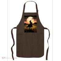 Wild West Sunset Rider Girl Apron thumb 0
