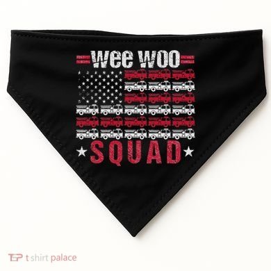 Wee Woo Squad Fire Truck USA-Made Doggie Bandana