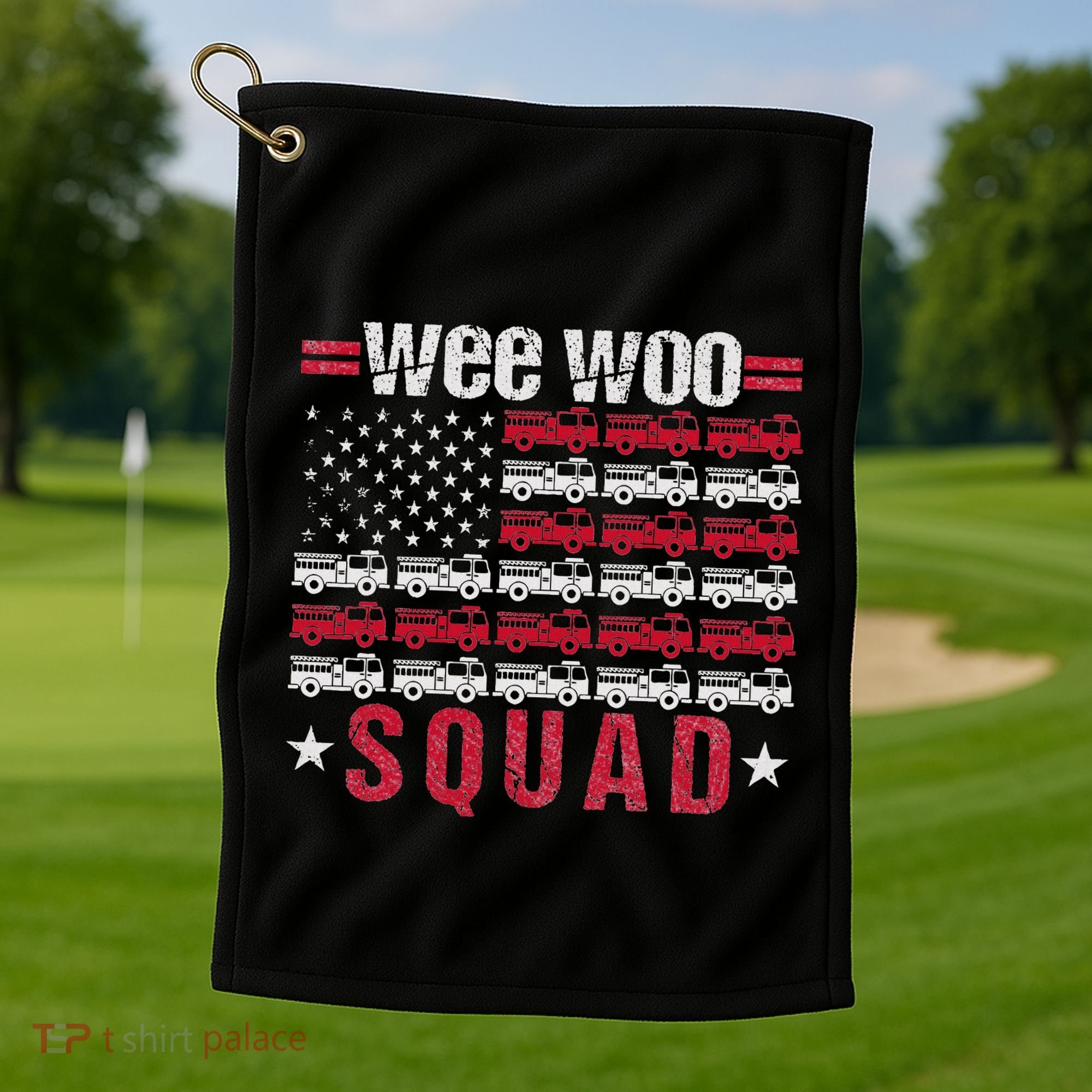 Wee Woo Squad Fire Truck Golf Towel