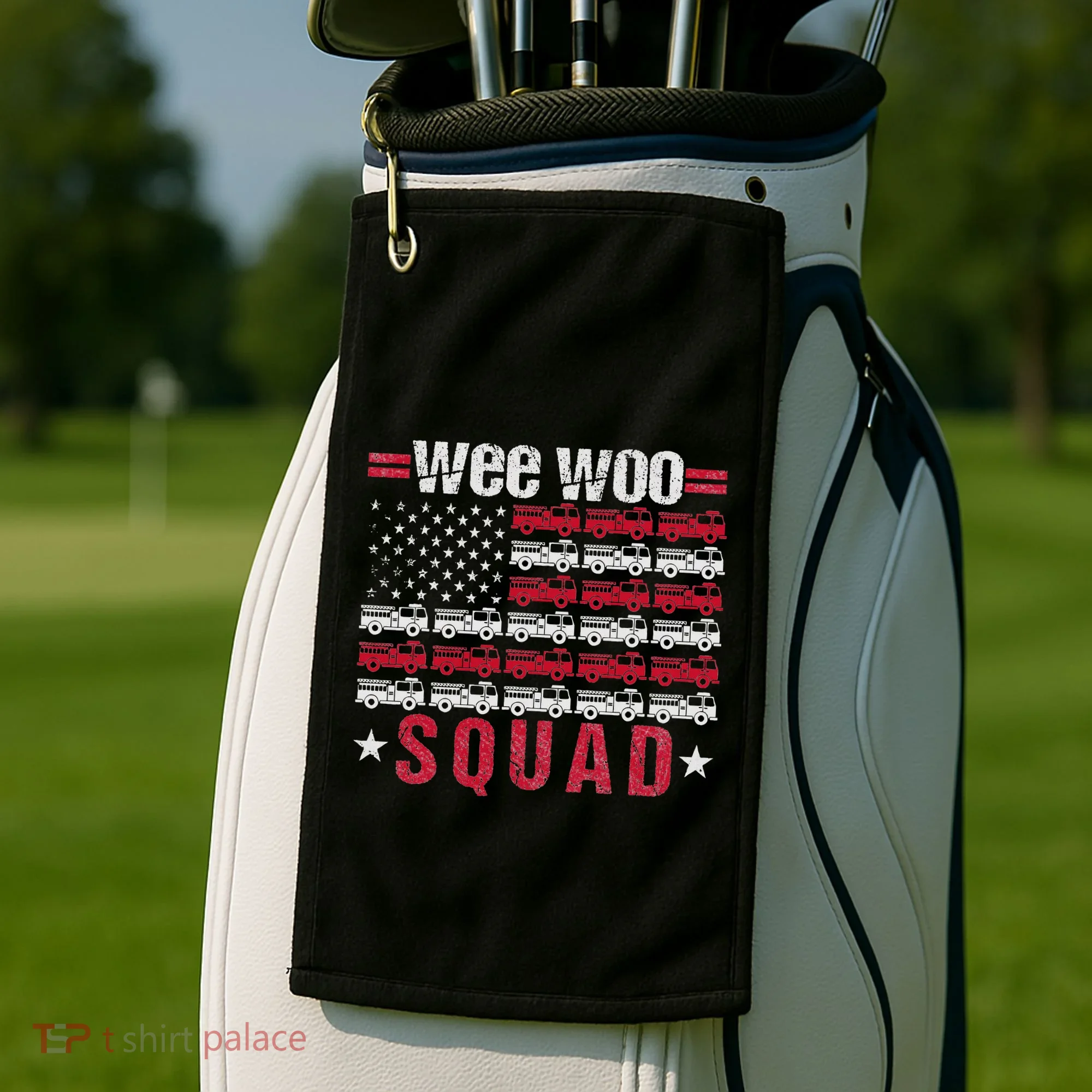 Wee Woo Squad Fire Truck Golf Towel