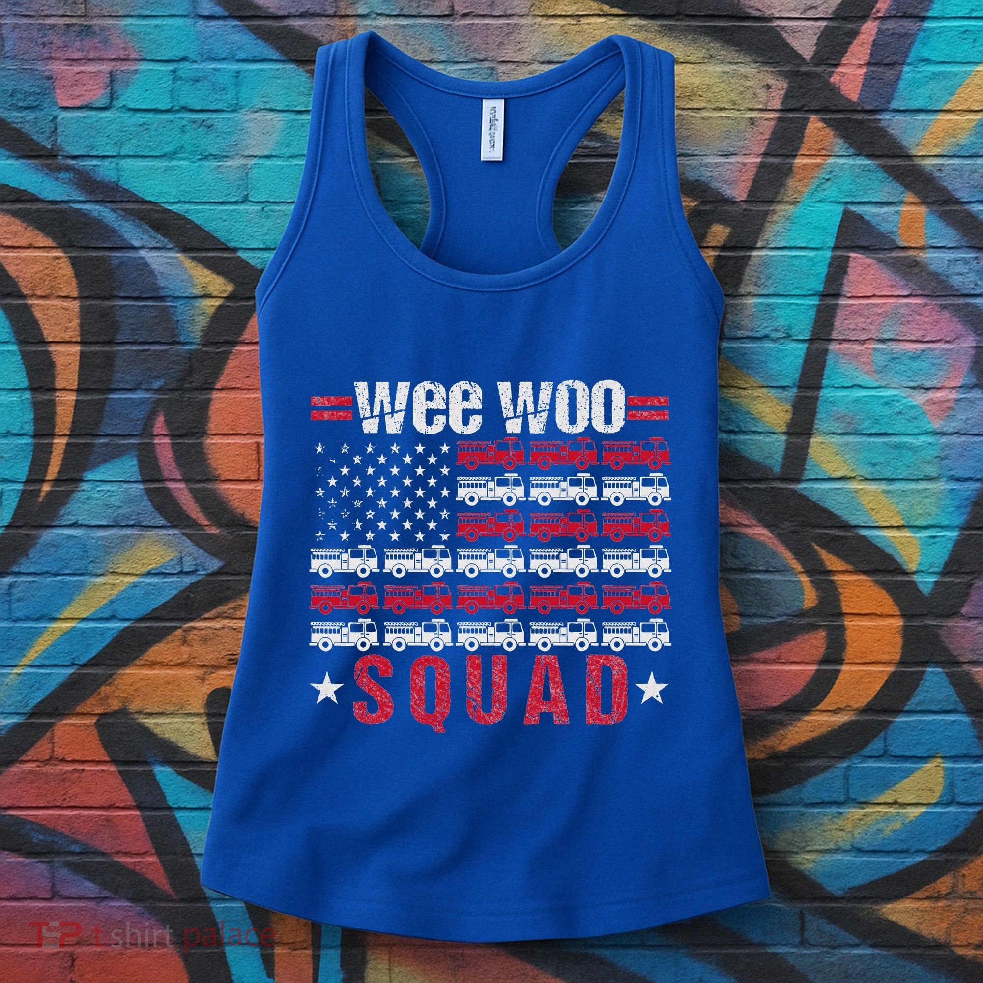 Wee Woo Squad Fire Truck Women's Tank Top
