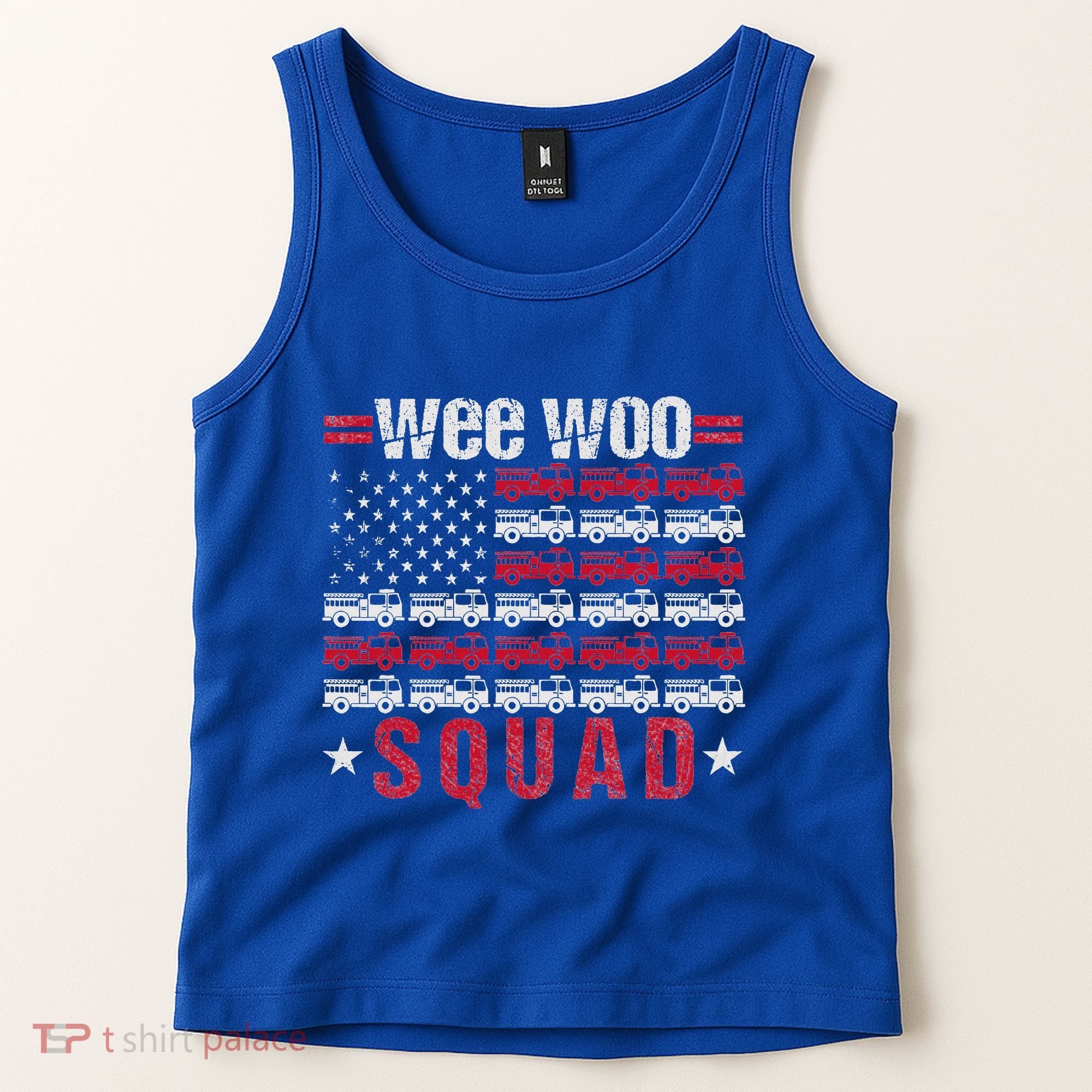 Wee Woo Squad Fire Truck Tank Top