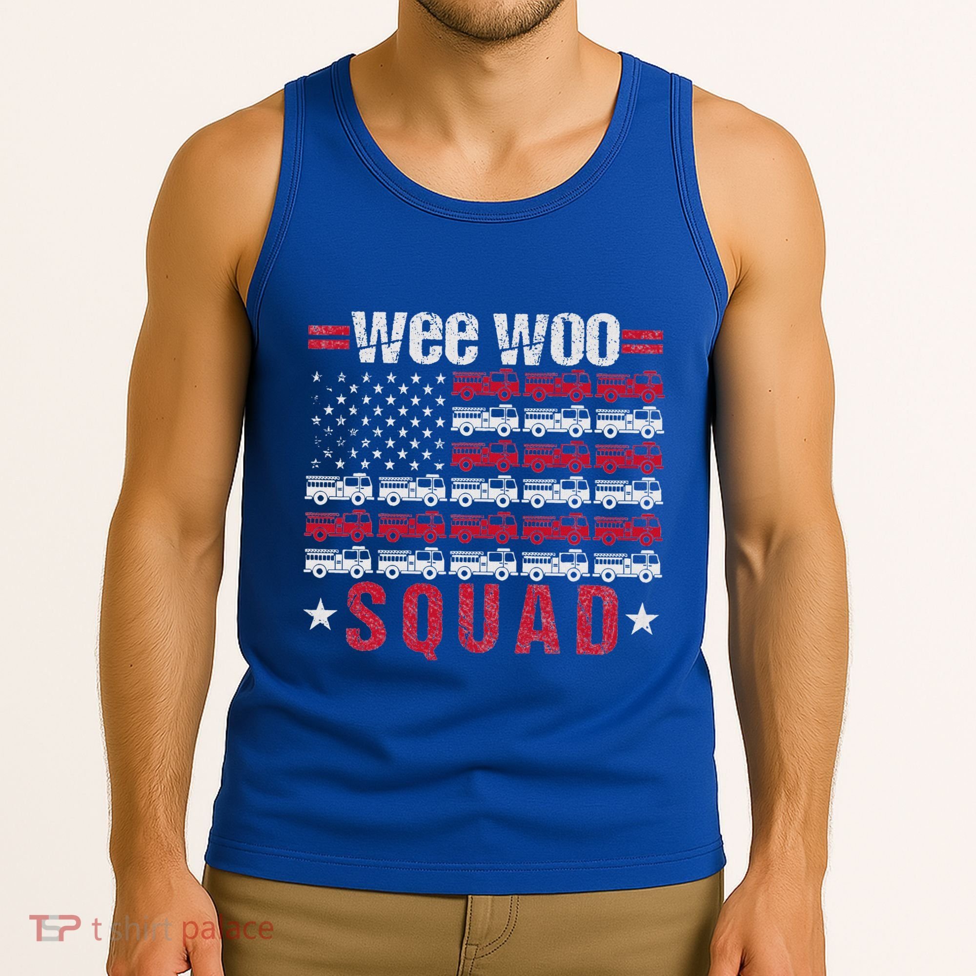 Wee Woo Squad Fire Truck Tank Top