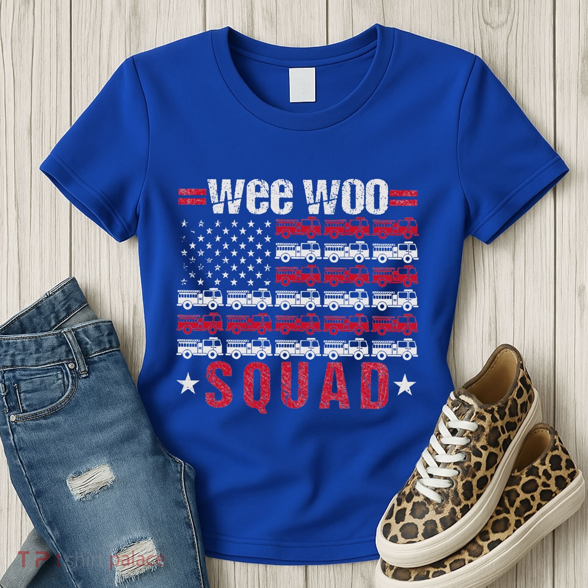 Wee Woo Squad Fire Truck Women's T-Shirt