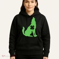 Wolf Wolves St. Patrick's Day Irish Shamrock Saint Paddy's Hoodie thumb 5