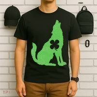 Wolf Wolves St. Patrick's Day Irish Shamrock Saint Paddy's T-Shirt thumb 6