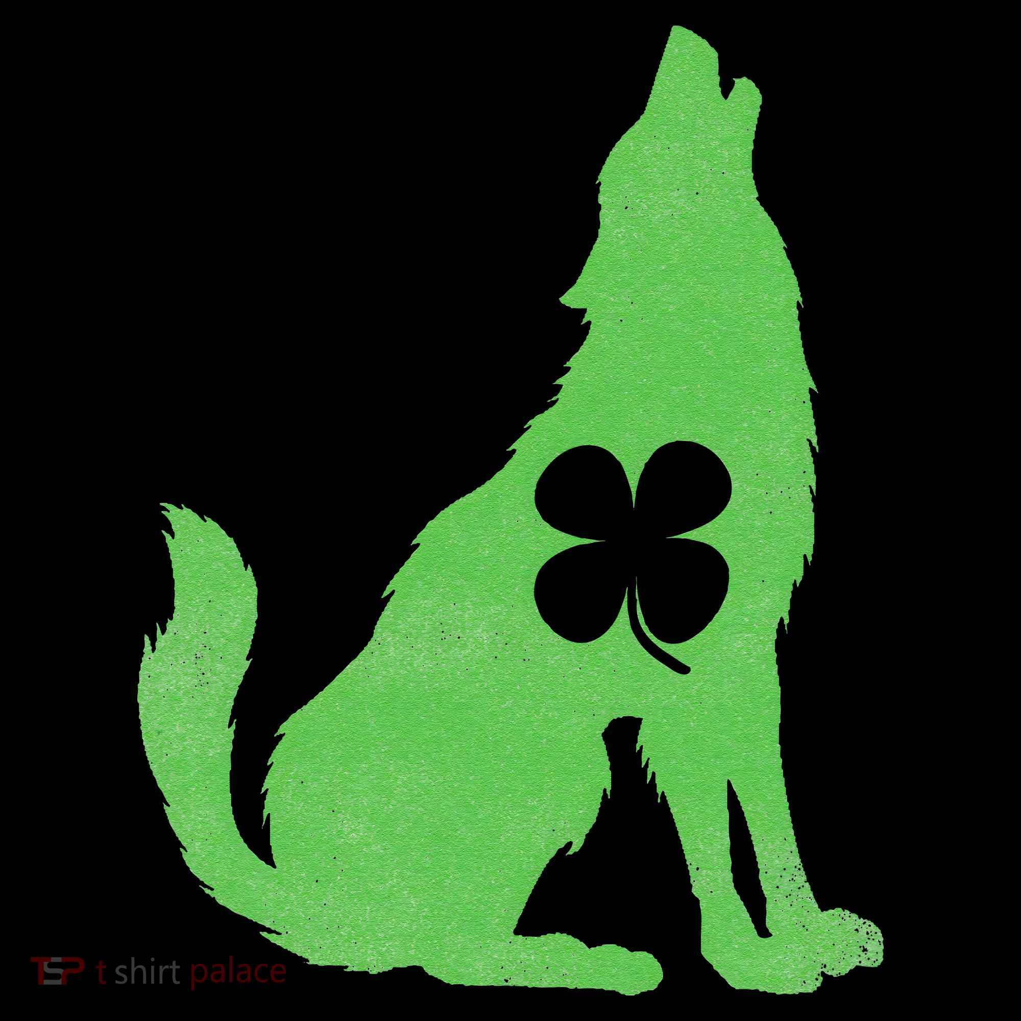 Wolf Wolves St. Patrick's Day Irish Shamrock Saint Paddy's Bucket Hat
