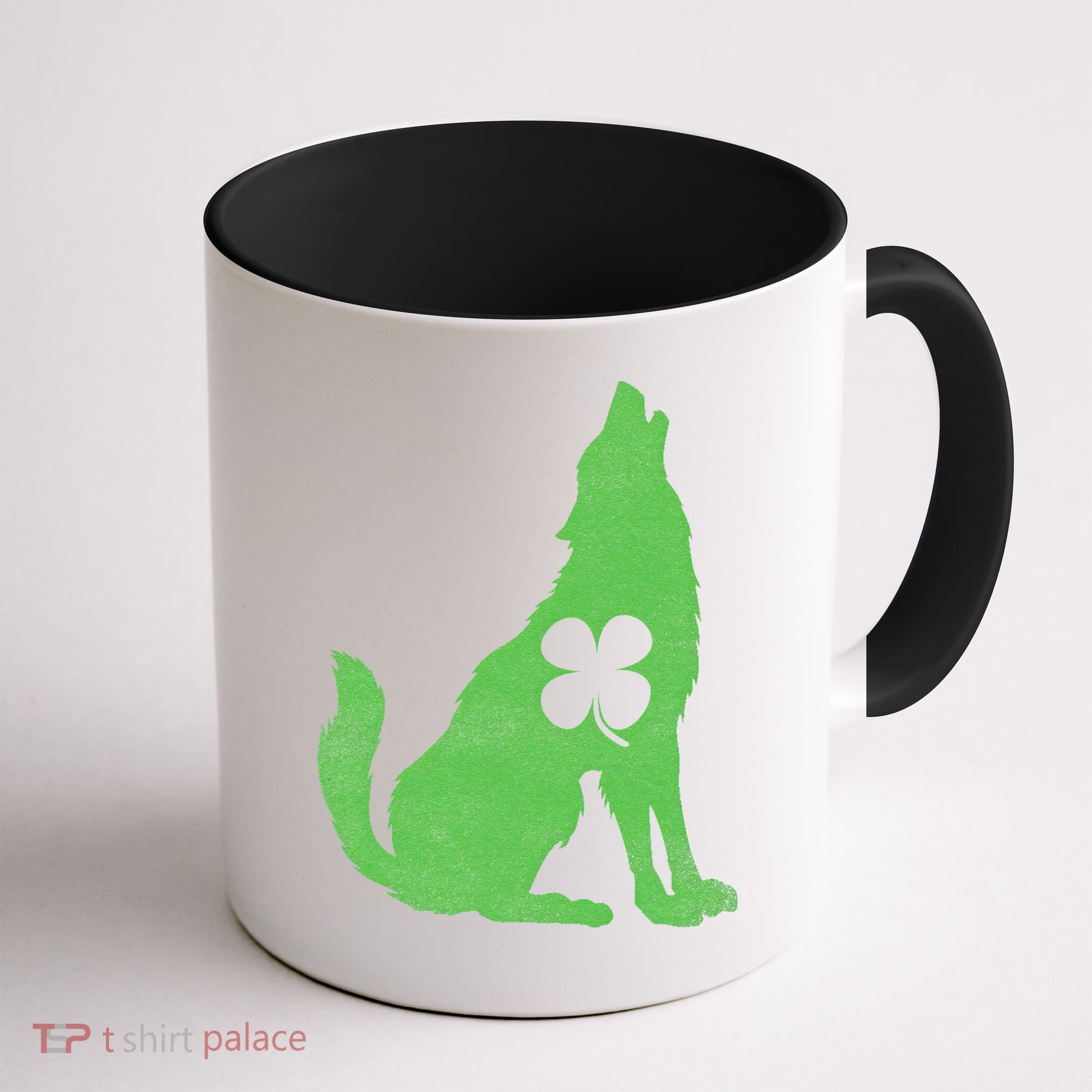 Wolf Wolves St. Patrick's Day Irish Shamrock Saint Paddy's Coffee Mug