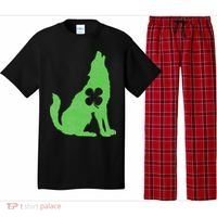 Wolf Wolves St. Patrick's Day Irish Shamrock Saint Paddy's Pajama Set thumb 0