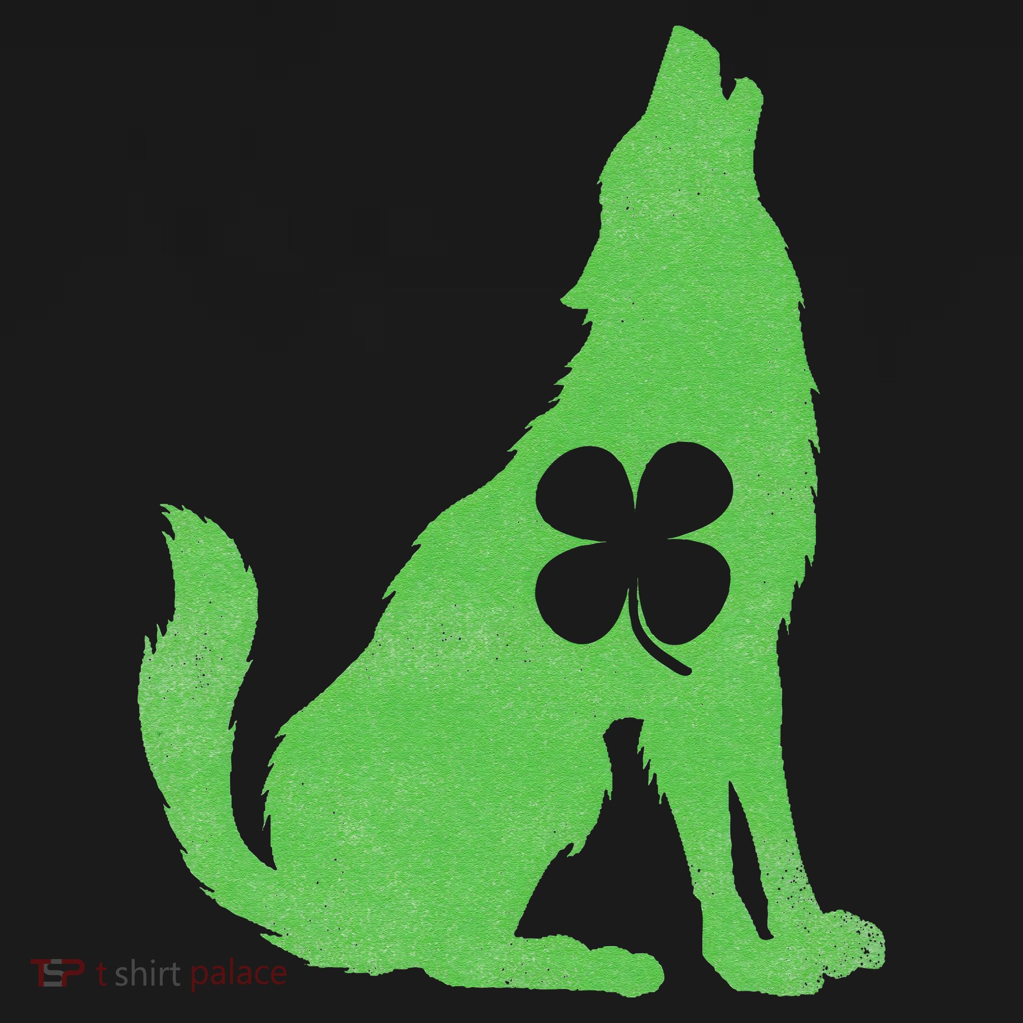 Wolf Wolves St. Patrick's Day Irish Shamrock Saint Paddy's Polo