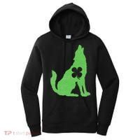 Wolf Wolves St. Patrick's Day Irish Shamrock Saint Paddy's Women's Hoodie thumb 0