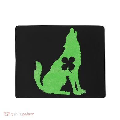 Wolf Wolves St. Patrick's Day Irish Shamrock Saint Paddy's Mousepad