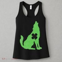 Wolf Wolves St. Patrick's Day Irish Shamrock Saint Paddy's Women's Tank Top thumb 3