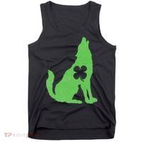 Wolf Wolves St. Patrick's Day Irish Shamrock Saint Paddy's Tank Top thumb 0