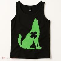 Wolf Wolves St. Patrick's Day Irish Shamrock Saint Paddy's Tank Top thumb 2