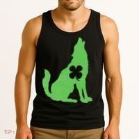 Wolf Wolves St. Patrick's Day Irish Shamrock Saint Paddy's Tank Top thumb 3