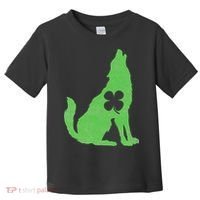 Wolf Wolves St. Patrick's Day Irish Shamrock Saint Paddy's Toddler T-Shirt thumb 0