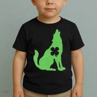Wolf Wolves St. Patrick's Day Irish Shamrock Saint Paddy's Toddler T-Shirt thumb 2