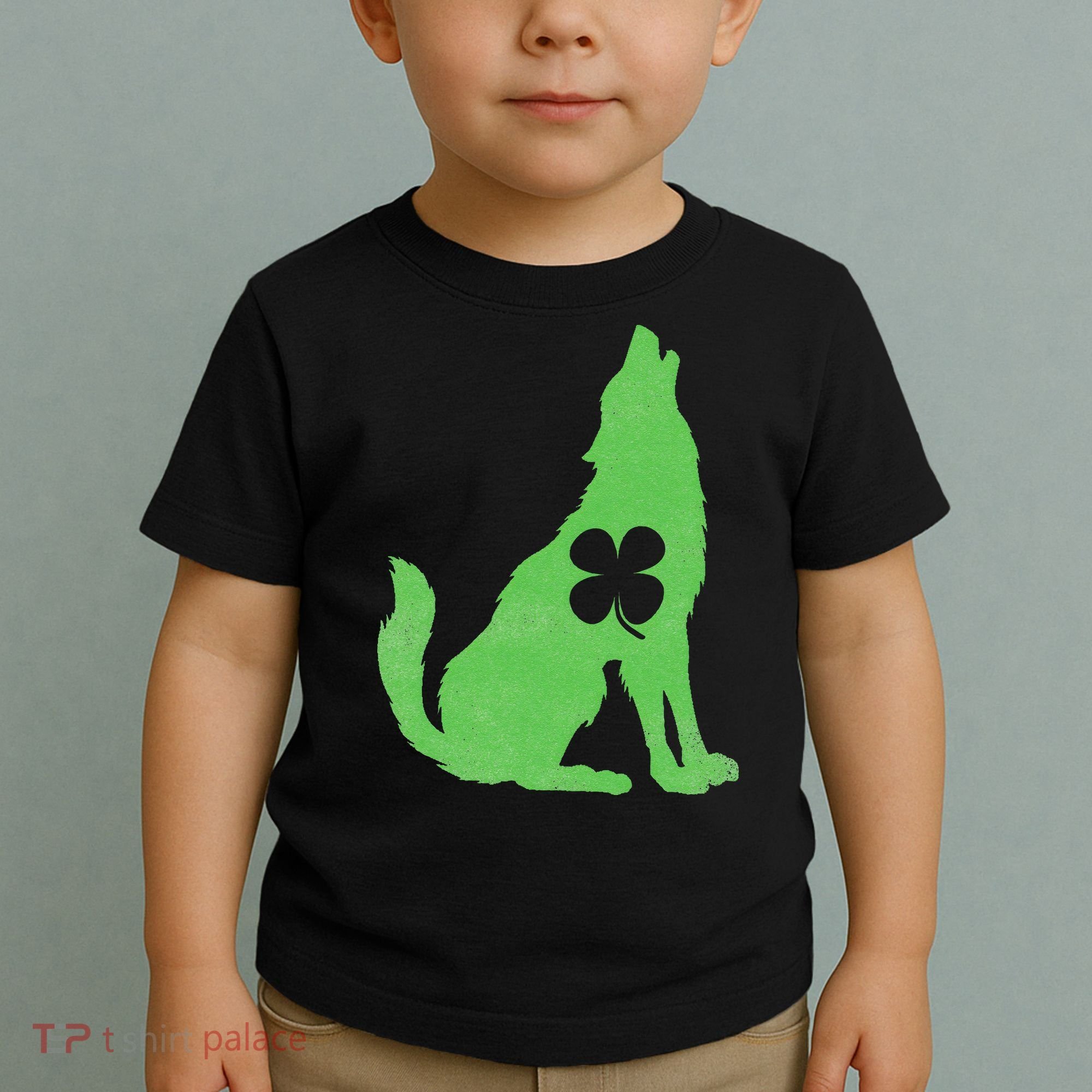 Wolf Wolves St. Patrick's Day Irish Shamrock Saint Paddy's Toddler T-Shirt