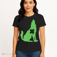 Wolf Wolves St. Patrick's Day Irish Shamrock Saint Paddy's Women's T-Shirt thumb 4