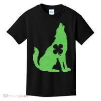 Wolf Wolves St. Patrick's Day Irish Shamrock Saint Paddy's Kids T-Shirt thumb 0