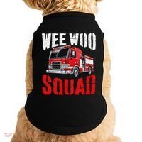 Wee Woo Squad Funny Firefighter Fire Truck Fireman Women Doggie Tank thumb 0