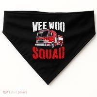 Wee Woo Squad Funny Firefighter Fire Truck Fireman Women USA-Made Doggie Bandana thumb 0