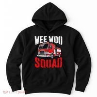 Wee Woo Squad Funny Firefighter Fire Truck Fireman Women Hoodie thumb 0