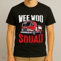 Wee Woo Squad Funny Firefighter Fire Truck Fireman Women T-Shirt thumb 3