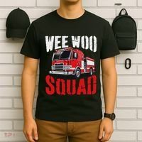 Wee Woo Squad Funny Firefighter Fire Truck Fireman Women T-Shirt thumb 6
